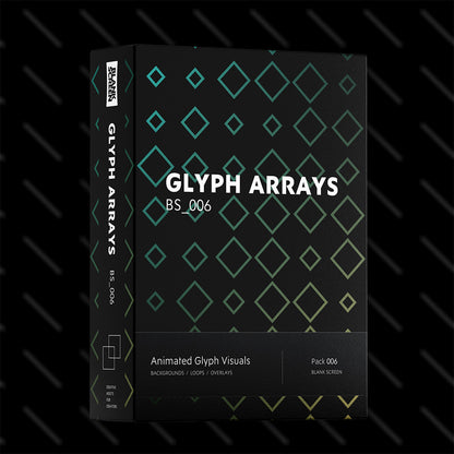 A boxed copy of the 'Glyph Arrays' pack 006 from Blank Screen.